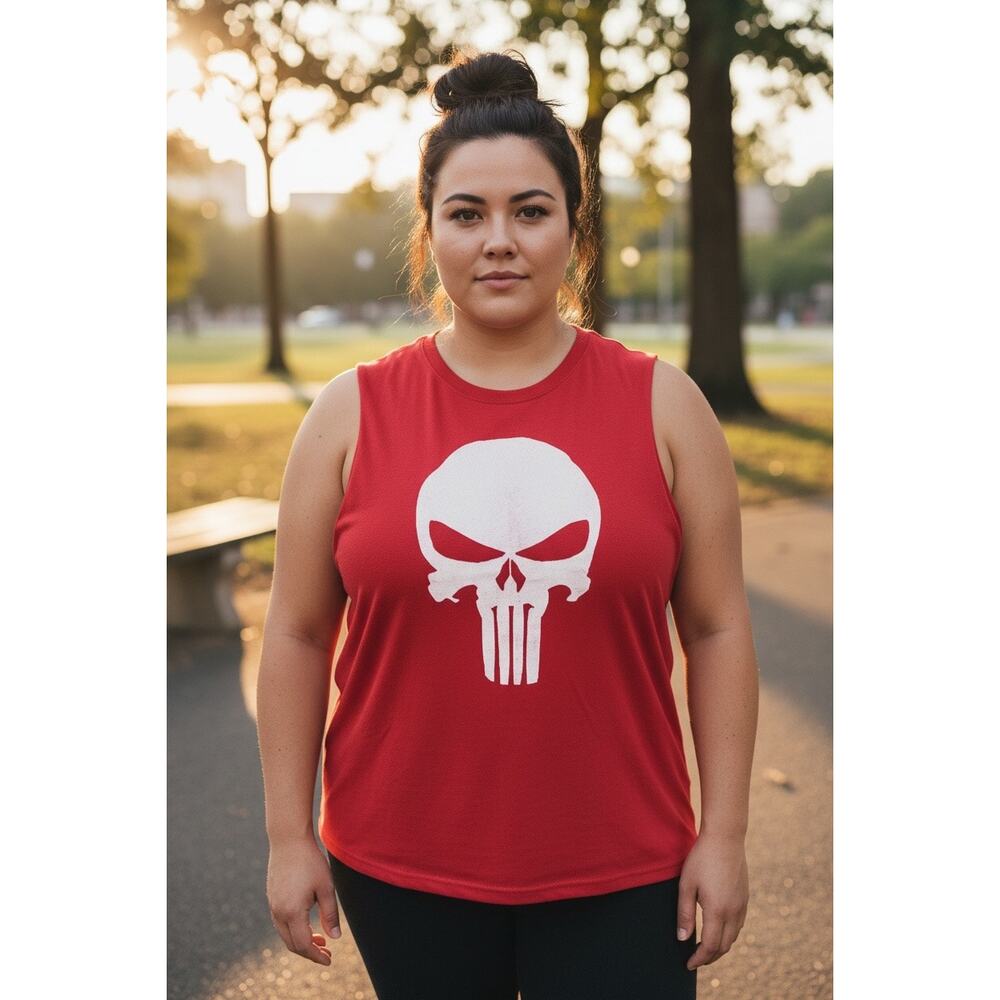 Marvel punisher Red Sleeveless Tank Gym 3X